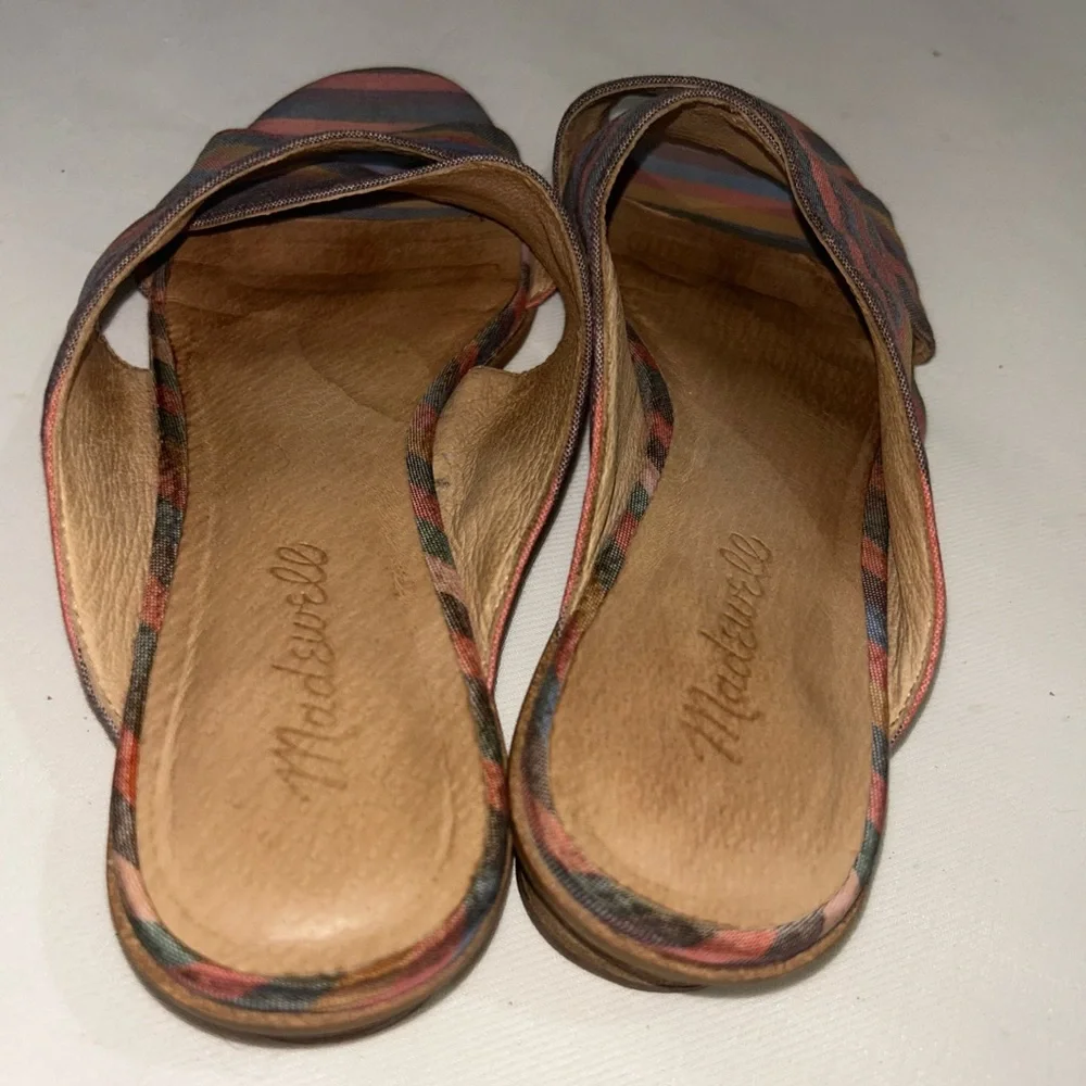 Madewell the Ruthie crisscross striped mules - Picture 3 of 11
